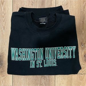 Washington University in St. Louis WashU black crewneck sweatshirt size M